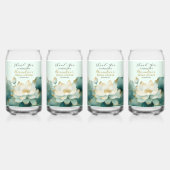 Personaliseer Lotus bloem Vrijgezellenfeest Dank u Blikvorm Glas (Achterkant)