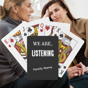 Personaliseer “LUISTEREN” & familienaam Z&W spel Pokerkaarten