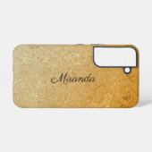 Personaliseer Luxe Gold Samsung Galaxy Hoesje (Achterkant horizontaal)