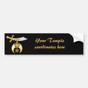 Personaliseer Masonic & Shriners Embleem Bumpersticker