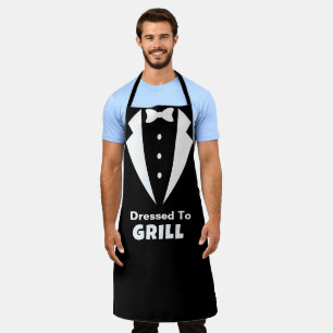 Personaliseer mening Grappig gekleed om grill chef Schort