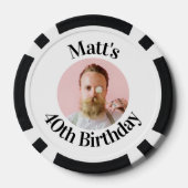 Personaliseer met elke leeftijd aangepaste verjaar poker chips (Achterkant)