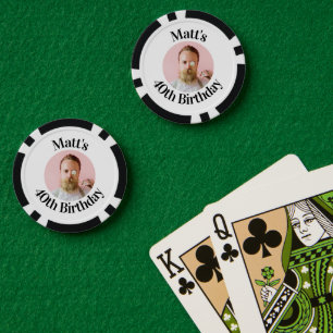 Personaliseer met elke leeftijd aangepaste verjaar poker chips