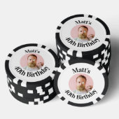 Personaliseer met elke leeftijd aangepaste verjaar poker chips (Opstapeling)