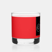 Personaliseer met uw Initiaal rood Whisky Glas (Rechts)
