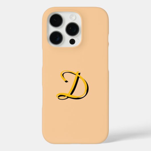 Personaliseer met uw Monogram Peach Case-Mate iPhone Case (Achterkant)