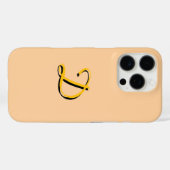 Personaliseer met uw Monogram Peach Case-Mate iPhone Case (Achterkant (horizontaal))