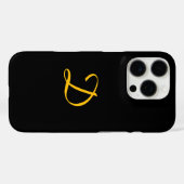 Personaliseer met uw zwart monogram Case-Mate iPhone case (Achterkant (horizontaal))