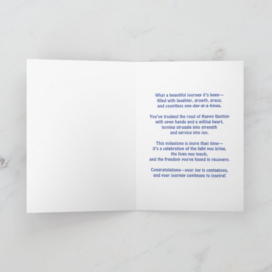 Personaliseer Milestone 12 Step Jubileum Kaart (Binnen)