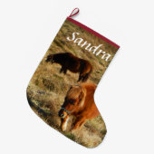 Personaliseer miniatuur pony's grote kerstsok (Voorkant (Hangend))