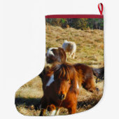 Personaliseer miniatuur pony's grote kerstsok (Achterkant)