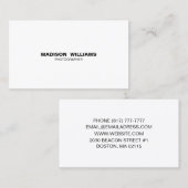 Personaliseer minimalistische elegante visitekaartje (Voorkant / Achterkant)