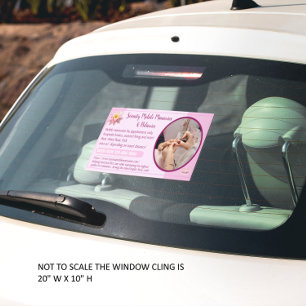 Personaliseer mobiele nagels manicure pedicure bus raamsticker