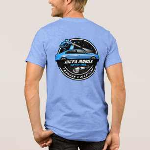 Personaliseer Mobile Car Wash Detailing Blue Busin Tri-Blend Shirt