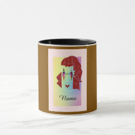 Personaliseer Mocha Brown Glare Fun Mok