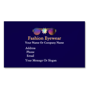 Personaliseer Mode Eyewear Zonnebril DK Blauw Magnetisch Visitekaartje