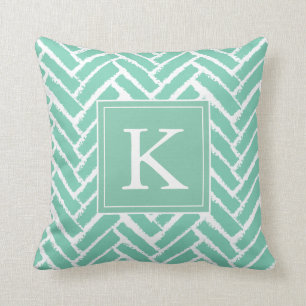 Personaliseer Modern Herringbone Pattern Pillow Kussen
