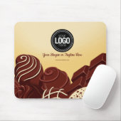 Personaliseer moderne chocolade zakelijke mousepad muismat (Met muis)