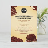 Personaliseer moderne chocoladezaken kaart (Staand voorkant)