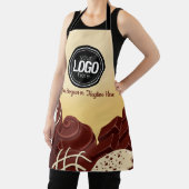 Personaliseer moderne chocoladezaken schort (Insitu)