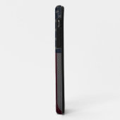 Personaliseer Monogram Amerikaanse vlag Metallic M Case-Mate iPhone Case (Achterkant/links)