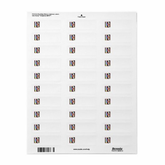 Personaliseer Monogram of het etiket van het Terug (Full Sheet)