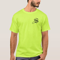 Personaliseer Monogram S Safety Green
