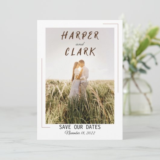 Personaliseer Mooie & Glanzende Trouw Uitnodiging (Staand voorkant)