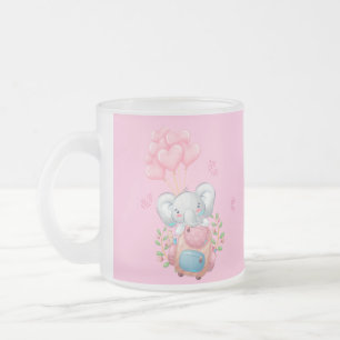Personaliseer Mooie Roze Olifant Mok