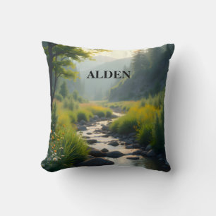 Personaliseer Mountains Creek Kussen