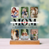 Personaliseer Mum ♥ Acryl Teken met Aangepaste Fot Bord (Neutraal)