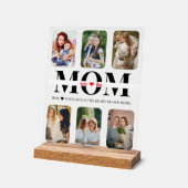 Personaliseer Mum ♥ Acryl Teken met Aangepaste Fot Bord (Hoek)