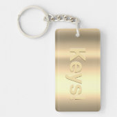 Personaliseer Naam & Bericht, Gouden Sleutelhanger (Voorkant)