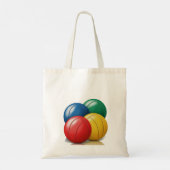 Personaliseer Naam Bocce Ball Player Team Gift Tote Bag (Achterkant)