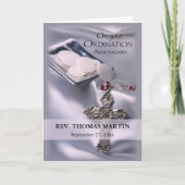Personaliseer naam, datum, 25ste Ordination Annive Kaart (Voorkant)
