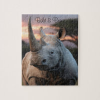 Personaliseer Naam Gehoornde Rhino Gift