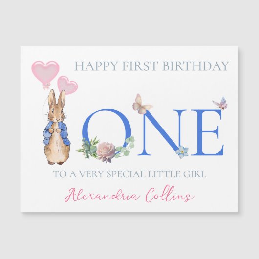 Personaliseer naam kind Peter 1e verjaardag (Voorkant)