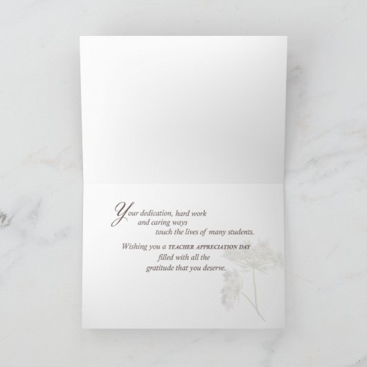 Personaliseer Naam Leraar Waardering Dag Bedankt (Binnen)