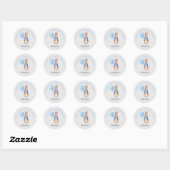 Personaliseer Naam van kind toevoegen Peter Bedank Ronde Sticker (Vel)