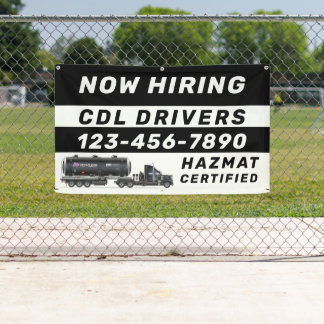 Personaliseer Nu huren Hazmat CDL-chauffeurs  Spandoek