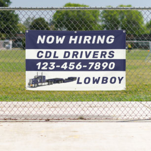 Personaliseer Nu huren Lowboy CDL-bestuurders  Spandoek