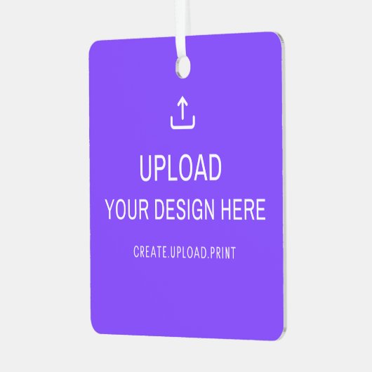 Personaliseer of upload uw eigen ontwerp metalen ornament (Voorkant links)