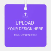 Personaliseer of upload uw eigen ontwerp metalen ornament (Achterkant)