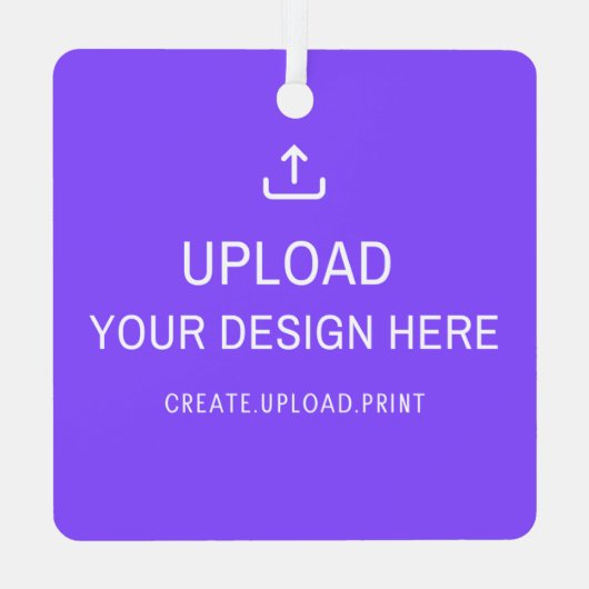 Personaliseer of upload uw eigen ontwerp metalen ornament (Achterkant)