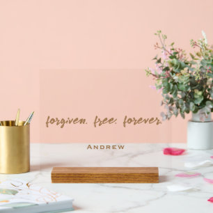 Personaliseer offerte Modern Christelijk Vergeven Acryl Bord