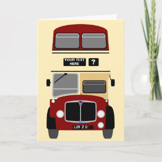 Personaliseer Old Colchester Essex Double Decker B Kaart