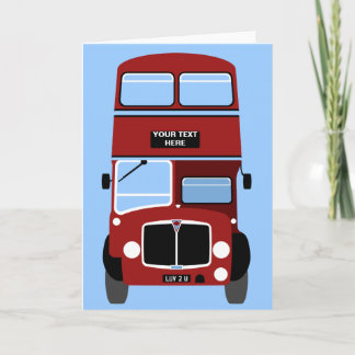 Personaliseer Old Manchester Double Decker Bus Kaart