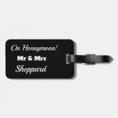 Personaliseer. Op huwelijksreis! Bagagelabel (Achterkant horizontaal)