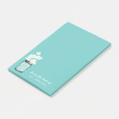 Personaliseer Opmerking Blauwgroen Mason Jar White Post-it® Notes (Schuin)