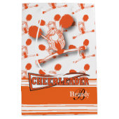 Personaliseer Oranje cheerleader - Medium Medium Cadeauzakje (Voorkant)